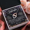 Interlocking Hearts Necklace Stainless Steel & Rose Gold Finish | 2 | Personalized To My Beautiful Goddaughter Necklace From Godmother Promise Necklace Birthday Gift For Goddaughter Christmas Customized Gift Box Message Card | teecentury