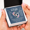 Interlocking Hearts Necklace | Personalized To My Beautiful Goddaughter Necklace From Godmother Someday When The Pages Goddaughter Birthday Christmas Customized Gift Box Message Card | teecentury