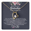 Forever Love Necklace 18K Yellow Gold Finish | 1 | Personalized To My Beautiful Godmother On My Wedding Day Necklace From Goddaughter Little Girl Godmother Of Bride Wedding Day Customized Gift Box Message Card | teecentury