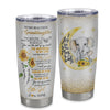 Personalized To My Beautiful Granddaughter From Grandma Stainless Steel Tumbler Cup I Love You To Moon Elephant Sunflower Granddaughter Birthday Christmas Travel Mug | teecentury