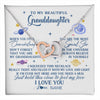 Interlocking Hearts Necklace Stainless Steel & Rose Gold Finish | 1 | Personalized To My Beautiful Granddaughter Gifs From Grandma Necklace Inspirational Granddaughter Birthday Jewelry Christmas Customized Gift Box Message Card | teecentury