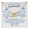 Interlocking Hearts Necklace 18K Yellow Gold Finish | 1 | Personalized To My Beautiful Granddaughter Gifs From Grandma Necklace Inspirational Granddaughter Birthday Jewelry Christmas Customized Gift Box Message Card | teecentury