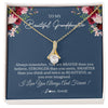 Alluring Beauty Necklace 18K Yellow Gold Finish | Personalized To My Beautiful Granddaughter Necklace From Grandma Braver Stronger Smarter Granddaughter Jewelry Birthday Christmas Customized Message Card | teecentury