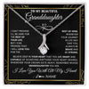Alluring Beauty Necklace 14K White Gold Finish | 1 | Personalized To My Beautiful Granddaughter Necklace From Grandma Crown Jewelry Gifts For Granddaughter Birthday Graduation Christmas Gift Box Message Card | teecentury