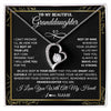 Forever Love Necklace 14K White Gold Finish | 1 | Personalized To My Beautiful Granddaughter Necklace From Grandma Crown Jewelry Gifts For Granddaughter Birthday Graduation Christmas Gift Box Message Card | teecentury