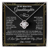 Love Knot Necklace 14K White Gold Finish | 1 | Personalized To My Beautiful Granddaughter Necklace From Grandma Crown Jewelry Gifts For Granddaughter Birthday Graduation Christmas Gift Box Message Card | teecentury