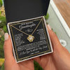 Love Knot Necklace 18K Yellow Gold Finish | 2 | Personalized To My Beautiful Granddaughter Necklace From Grandma Crown Jewelry Gifts For Granddaughter Birthday Graduation Christmas Gift Box Message Card | teecentury