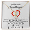 Alluring Beauty Necklace 18K Yellow Gold Finish | Personalized To My Beautiful Granddaughter Necklace From Grandma Filled With My Love and Light Granddaughter Jewelry Birthday Christmas Customized Message Card | teecentury