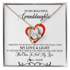 Forever Love Necklace 18K Yellow Gold Finish | Personalized To My Beautiful Granddaughter Necklace From Grandma Filled With My Love and Light Granddaughter Jewelry Birthday Christmas Customized Message Card | teecentury