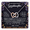 Interlocking Hearts Necklace Stainless Steel & Rose Gold Finish | 1 | Personalized To My Beautiful Granddaughter Necklace From Grandma Grandpa Grandparents Promise Necklace Birthday Gift For Granddaughter Christmas Message Card | teecentury