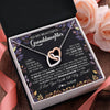 Interlocking Hearts Necklace Stainless Steel & Rose Gold Finish | 2 | Personalized To My Beautiful Granddaughter Necklace From Grandma Grandpa Grandparents Promise Necklace Birthday Gift For Granddaughter Christmas Message Card | teecentury