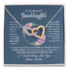 Interlocking Hearts Necklace | Personalized To My Beautiful Granddaughter Necklace From Grandma Someday When The Pages Granddaughter Birthday Christmas Customized Gift Box Message Card | teecentury