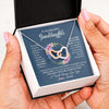 Interlocking Hearts Necklace | Personalized To My Beautiful Granddaughter Necklace From Grandma Someday When The Pages Granddaughter Birthday Christmas Customized Gift Box Message Card | teecentury