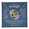 Interlocking Hearts Necklace 18K Yellow Gold Finish | 1 | Personalized To My Beautiful Granddaughter Necklace From Grandma Someday When The Pages Granddaughter Birthday Christmas Customized Gift Box Message Card | teecentury