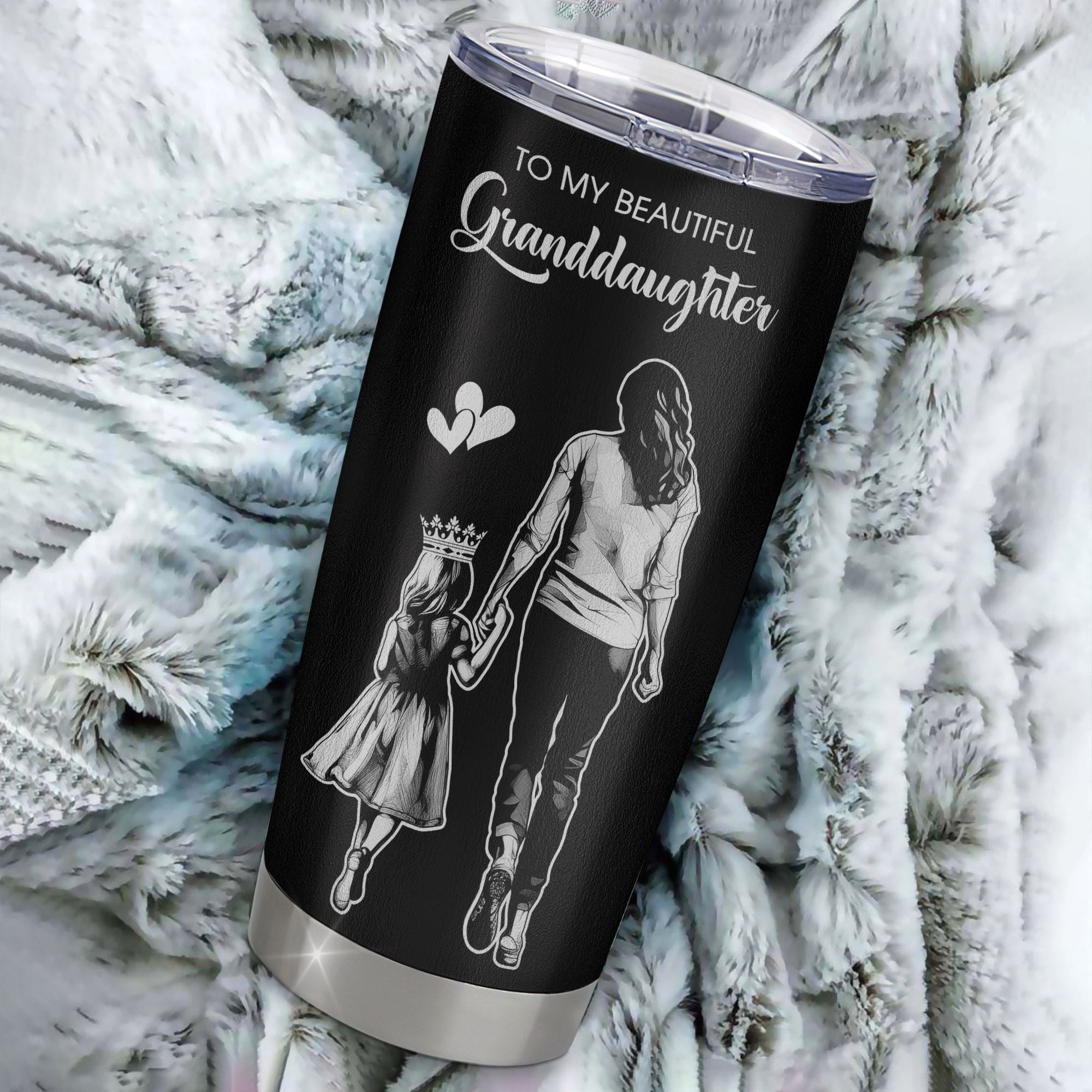 Personalized To My Beautiful Granddaughter Tumbler From Grandma Believe In Yourself Granddaughter Birthday Gifts Christmas Custom Stainless Steel Cup Travel Mug | teecentury