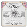 Forever Love Necklace 14K White Gold Finish | 1 | Personalized To My Beautiful Mom From Daughter Son Necklace Say I Love You Mom Birthday Mothers Day Christmas Jewelry Customized Gift Box Message Card | teecentury