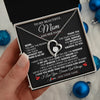 Forever Love Necklace 14K White Gold Finish | 2 | Personalized To My Beautiful Mom Gifts Necklace From Son Daughter Without You There Is No Me Mom Birthday Gift Mothers Day Christmas Gift Box Message Card | teecentury.myshopify