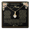 Alluring Beauty Necklace 18K Yellow Gold Finish | 1 | Personalized To My Beautiful Mom Necklace from Daughter Son I Need to Say I Love You Mom Birthday Mother's Day Pendant Jewelry Customized Gift Box Message Card | teecentury