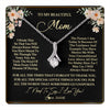 Alluring Beauty Necklace 14K White Gold Finish | 1 | Personalized To My Beautiful Mom Necklace from Daughter Son I Need to Say I Love You Mom Birthday Mother's Day Pendant Jewelry Customized Gift Box Message Card | teecentury