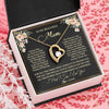 Forever Love Necklace 18K Yellow Gold Finish | Personalized To My Beautiful Mom Necklace from Daughter Son I Need to Say I Love You Mom Birthday Mother's Day Pendant Jewelry Customized Gift Box Message Card | teecentury
