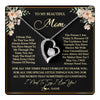 Forever Love Necklace 14K White Gold Finish | 1 | Personalized To My Beautiful Mom Necklace from Daughter Son I Need to Say I Love You Mom Birthday Mother's Day Pendant Jewelry Customized Gift Box Message Card | teecentury