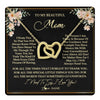 Interlocking Hearts Necklace 18K Yellow Gold Finish | 1 | Personalized To My Beautiful Mom Necklace from Daughter Son I Need to Say I Love You Mom Birthday Mother's Day Pendant Jewelry Customized Gift Box Message Card | teecentury