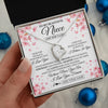Forever Love Necklace 14K White Gold Finish | 2 | Personalized To My Beautiful Niece From Aunt Uncle Necklace Never Forget Birthday Gifts For Niece Birthday Gift Graduation Christmas Gift Box Message Card | teecentury.myshopify