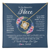 Love Knot Necklace 18K Yellow Gold Finish | 1 | Personalized To My Beautiful Niece Necklace From Aunt Someday Someday When The Pages Niece Birthday Graduation Christmas Customized Gift Box Message Card | teecentury