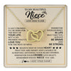 Interlocking Hearts Necklace 18K Yellow Gold Finish | 1 | Personalized To My Beautiful Niece Necklace From Aunt Uncle Jewelry Present For Women Niece Birthday Mother's Day Wedding Day Christmas Gift Box Message Card | teecentury