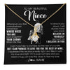 Alluring Beauty Necklace 18K Yellow Gold Finish | 1 | Personalized To My Beautiful Niece Necklace From Uncle Believe In Yourself Niece Birthday Gifts Jewelry Graduation Christmas Customized Message Card | teecentury
