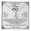Alluring Beauty Necklace 14K White Gold Finish | 1 | Personalized To My Beautiful Niece Necklace Women Girls From Aunt Uncle Love You Niece Birthday Gifts Jewelry Christmas Customized Gift Box Message Card | teecentury