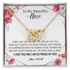 Interlocking Hearts Necklace 18K Yellow Gold Finish | 1 | Personalized To My Beautiful Niece Necklace from Aunt Auntie Life Gave Me You Niece Birthday Thanksgiving Graduation Christmas Customized Gift Box Message Card | teecentury