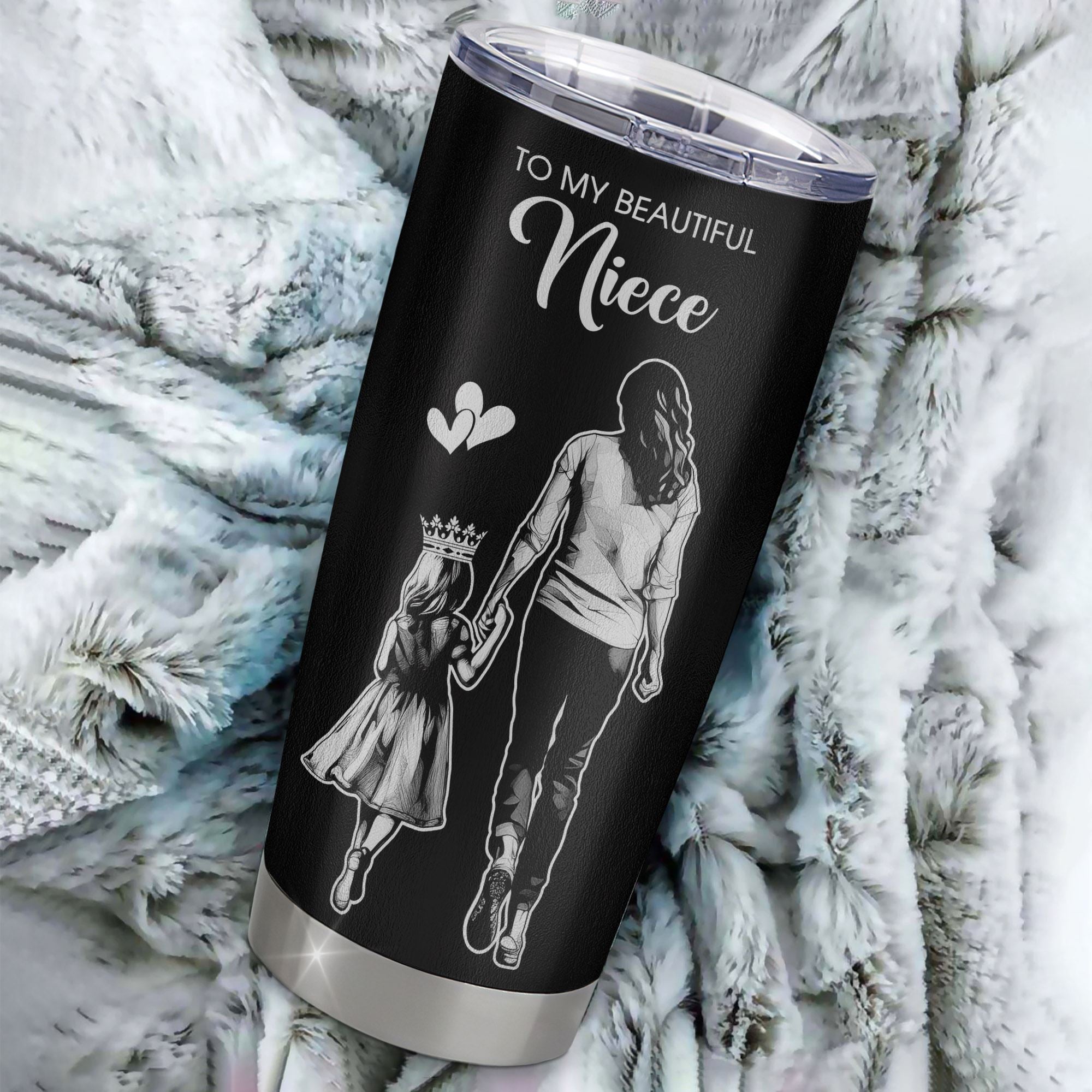 Personalized To My Beautiful Niece Tumbler From Aunt Believe In Yourself Niece Birthday Gifts Graduation Christmas Custom Stainless Steel Cup Travel Mug | teecentury