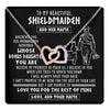 Interlocking Hearts Necklace Stainless Steel & Rose Gold Finish | 1 | Personalized To My Beautiful Shieldmaiden Viking Necklace Whenever You Feel Overwhelmed Bonus Daughter Birthday Gifts Christmas Custom Gift Box Message Card | teecentury.myshopify