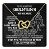 Interlocking Hearts Necklace 18K Yellow Gold Finish | 1 | Personalized To My Beautiful Shieldmaiden Viking Necklace Whenever You Feel Overwhelmed Bonus Daughter Birthday Gifts Christmas Custom Gift Box Message Card | teecentury.myshopify