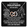 Interlocking Hearts Necklace Stainless Steel & Rose Gold Finish | 1 | Personalized To My Beautiful Shieldmaiden Viking Necklace Whenever You Feel Overwhelmed Daughter Birthday Gifts Christmas Customized Gift Box Message Card | teecentury.myshopify