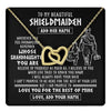 Interlocking Hearts Necklace 18K Yellow Gold Finish | 1 | Personalized To My Beautiful Shieldmaiden Viking Necklace Whenever You Feel Overwhelmed Granddaughter Birthday Gifts Christmas Custom Gift Box Message Card | teecentury.myshopify