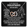 Interlocking Hearts Necklace Stainless Steel & Rose Gold Finish | 1 | Personalized To My Beautiful Shieldmaiden Viking Necklace Whenever You Feel Overwhelmed Niece Birthday Gifts Christmas Customized Gift Box Message Card | teecentury.myshopify