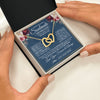 Interlocking Hearts Necklace 18K Yellow Gold Finish | 2 | Personalized To My Beautiful Soulmate Gift Necklace You Are My Love Gifts For Wife From Husband Wife Birthday Valentines Day Custom Gift Box Message Card | teecentury.myshopify