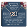 Interlocking Hearts Necklace Stainless Steel & Rose Gold Finish | 1 | Personalized To My Beautiful Soulmate Gift Necklace You Are My Love Gifts For Wife From Husband Wife Birthday Valentines Day Custom Gift Box Message Card | teecentury.myshopify