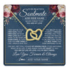 Interlocking Hearts Necklace 18K Yellow Gold Finish | 1 | Personalized To My Beautiful Soulmate Gift Necklace You Are My Love Gifts For Wife From Husband Wife Birthday Valentines Day Custom Gift Box Message Card | teecentury.myshopify