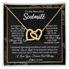 Interlocking Hearts Necklace 18K Yellow Gold Finish | Personalized To My Beautiful Soulmate Necklace From Husband Boyfriend Feel My Love For Her Future Wife Girlfriend Birthday Anniversary Customized Message Card | teecentury