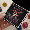 Forever Love Necklace 18K Yellow Gold Finish | 2 | Personalized To My Beautiful Soulmate Necklace From Husband Falling In Love Wife Birthday Valentines Day Christmas Jewelry Customized Gift Box Message Card | teecentury