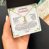 Alluring Beauty Necklace 18K Yellow Gold Finish | 2 | Personalized To My Beautiful Soulmate Necklace From Husband Hand In Hand Wife Birthday Anniversary Valentines Day Jewelry Customized Gift Box Message Card | teecentury