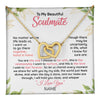 Interlocking Hearts Necklace 18K Yellow Gold Finish | 1 | Personalized To My Beautiful Soulmate Necklace From Husband Hand In Hand Wife Birthday Anniversary Valentines Day Jewelry Customized Gift Box Message Card | teecentury