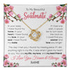 Love Knot Necklace 18K Yellow Gold Finish | 1 | Personalized To My Beautiful Soulmate Necklace From Husband Love You Longer Wife Birthday Anniversary Wedding Valentines Day Customized Gift Box Message Card | teecentury