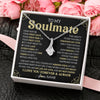 Alluring Beauty Necklace 14K White Gold Finish | 2 | Personalized To My Beautiful Soulmate Necklace From Husband The Day I Met You Birthday Gifts For Wife Girlfriend Anniversary Valentines Day Message Card | teecentury