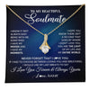 Alluring Beauty Necklace 18K Yellow Gold Finish | 1 | Personalized To My Beautiful Soulmate Necklace From Husband You Are The Light Of My Life Wife Birthday Anniversary Christmas Customized Gift Box Message Card | teecentury