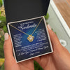 Love Knot Necklace 18K Yellow Gold Finish | 2 | Personalized To My Beautiful Soulmate Necklace From Husband You Are The Light Of My Life Wife Birthday Anniversary Christmas Customized Gift Box Message Card | teecentury