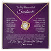 Love Knot Necklace 18K Yellow Gold Finish | Personalized To My Beautiful Soulmate Necklace Gift From Husband Romantic Gifts For Future Wife Birthday Anniversary Christmas Customized Gift Box Message Card | teecentury